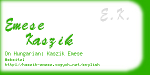 emese kaszik business card